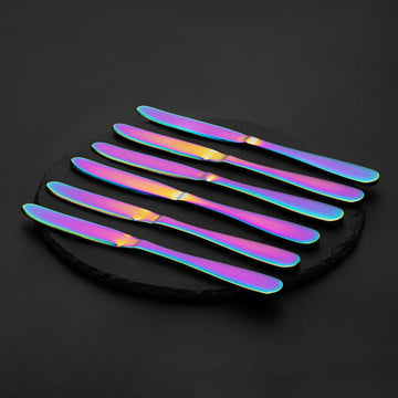 6 Knives Multi Colored Golden Qareenay Manzil® branded